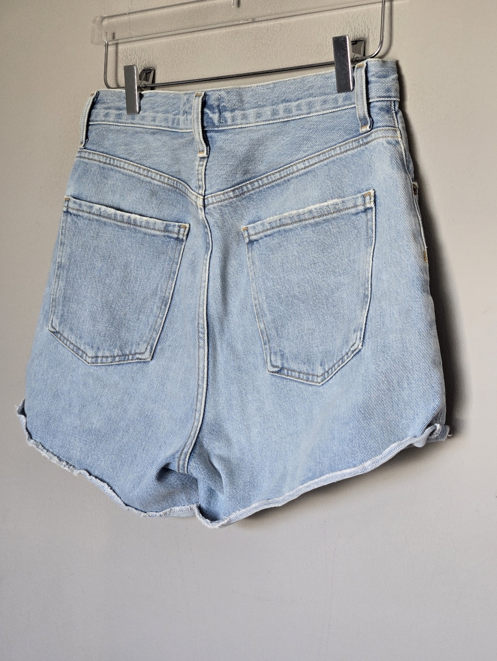 AGOLDE Dee High Rise Rolled Hem Denim Short Organic Cotton Size 28 - Picture 6 of 12